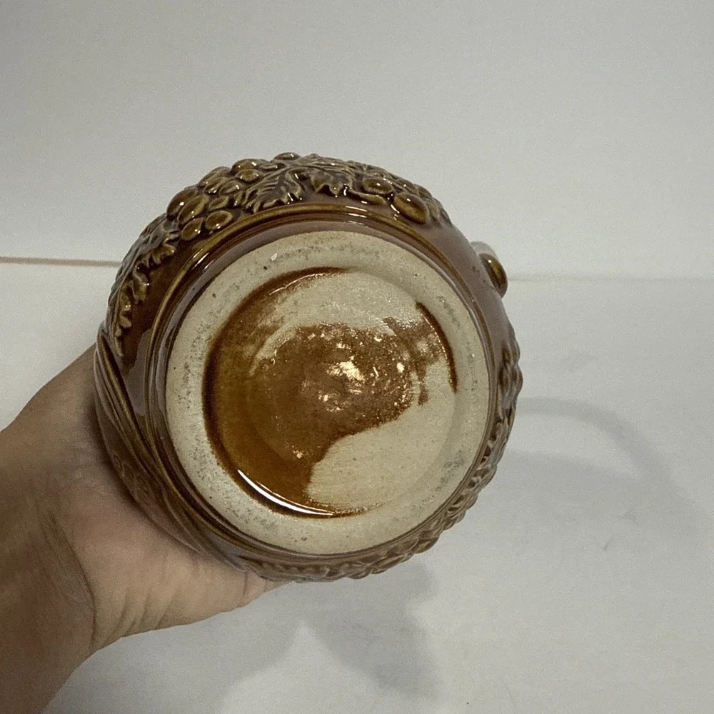 Mittelhaardt brown glazed jug‎ 7in tall